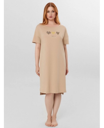 Сорочка песочный +печать