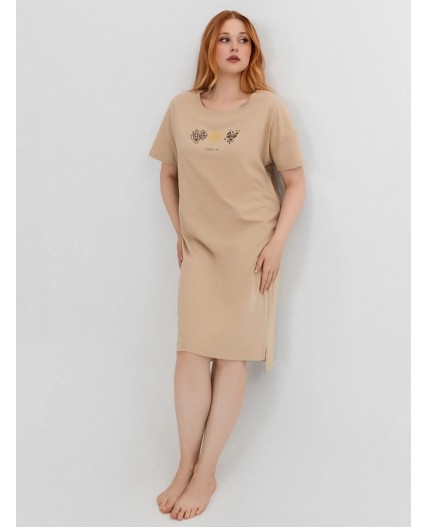 Сорочка песочный +печать