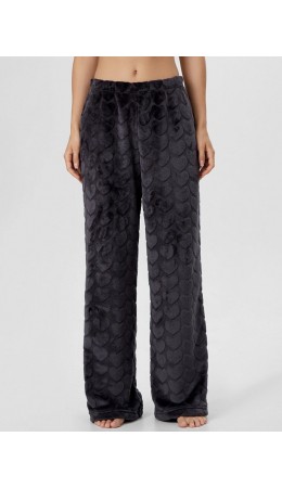 Брюки домашние серые сердечки