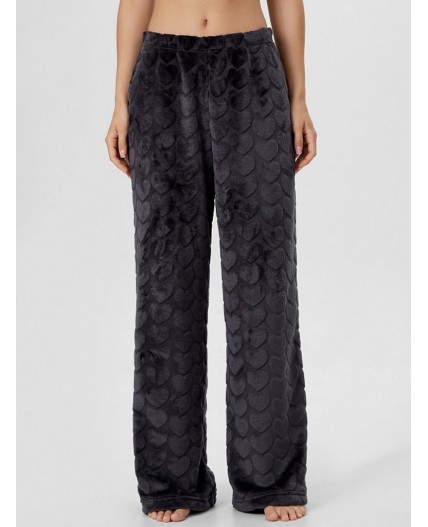 Брюки домашние серые сердечки