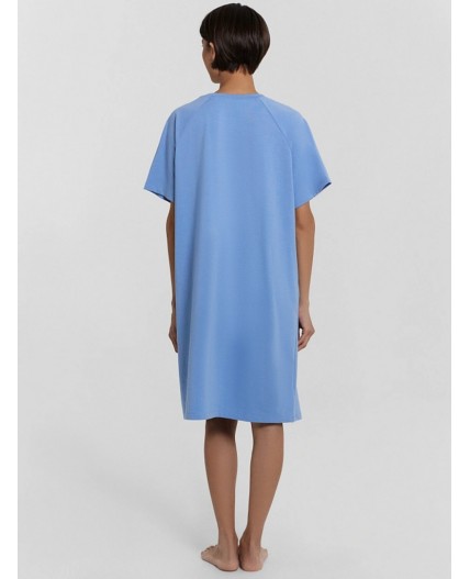 Сорочка св.синий +печать