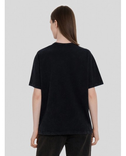 Футболка ACID WASH черный +печать