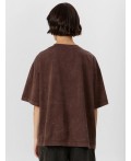 Футболка ACID WASH коричневый +печать
