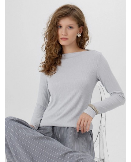 Джемпер серый меланж 4306-А-1