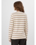 Джемпер полоска на сливочном