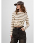 Джемпер полоска на сливочном