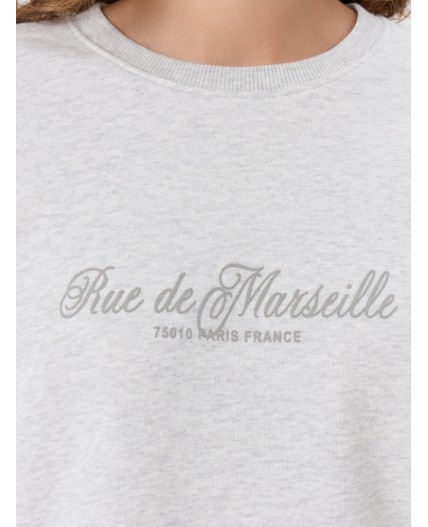 Свитшот серый меланж +печать1