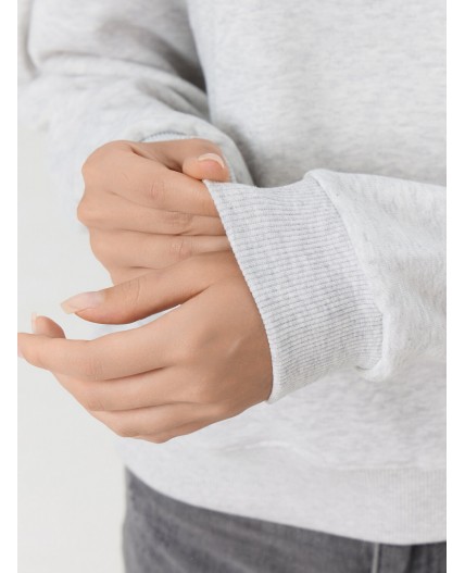 Свитшот серый меланж +печать1