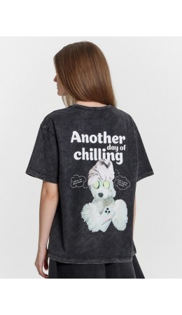 Футболка черный +печать3