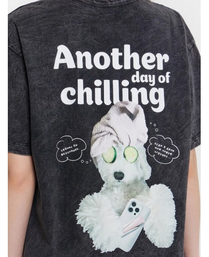 Футболка черный +печать3