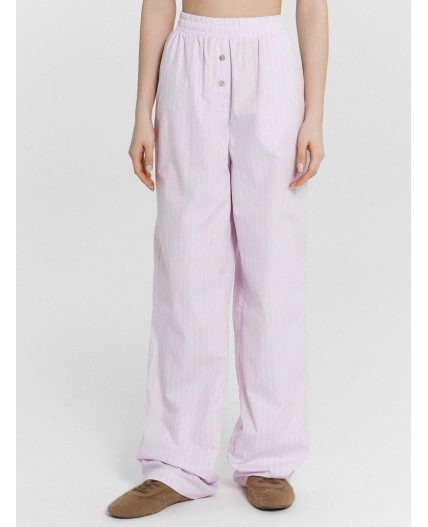 Брюки розово -голубая полоска