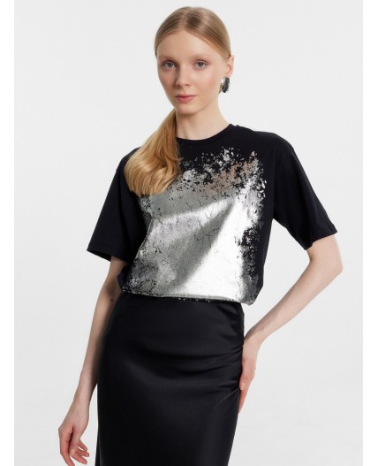 Футболка черный +печать17