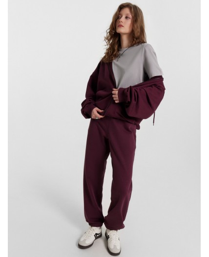 Толстовка винный