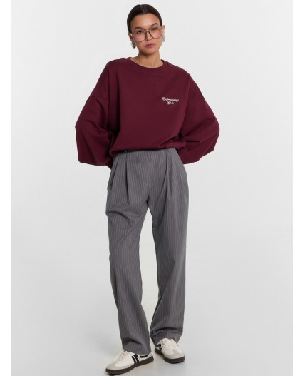 Брюки полоска на сером