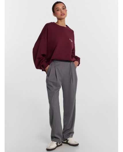 Брюки полоска на сером