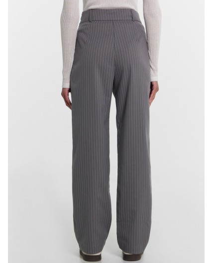 Брюки полоска на сером