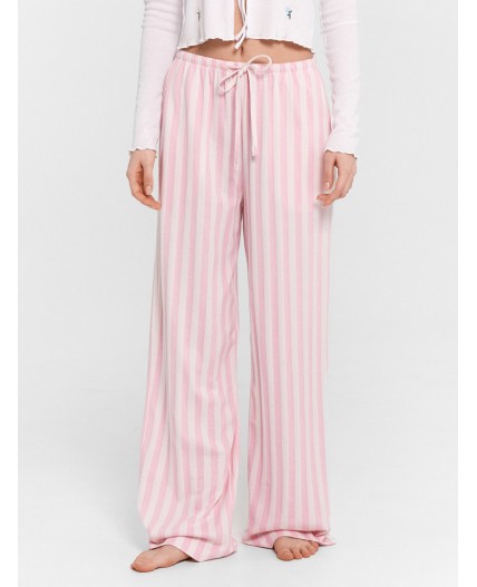 Брюки розовая полоска