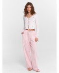 Брюки розовая полоска