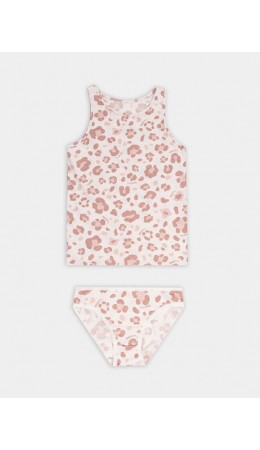 Комплект розовый леопард