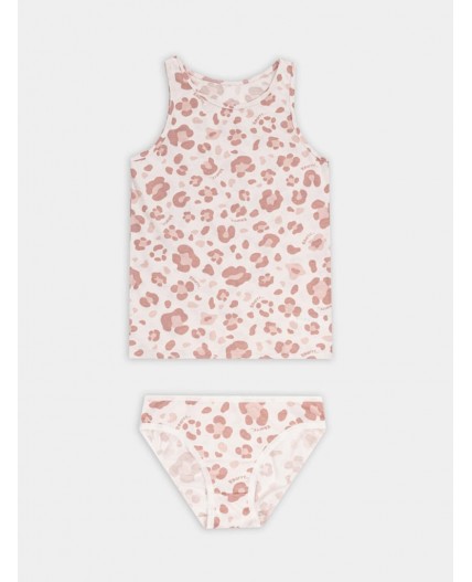 Комплект розовый леопард