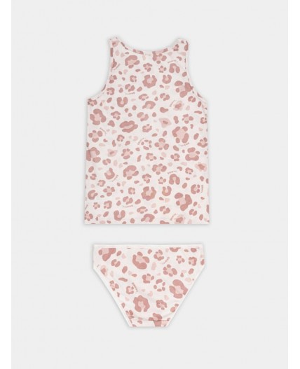 Комплект розовый леопард
