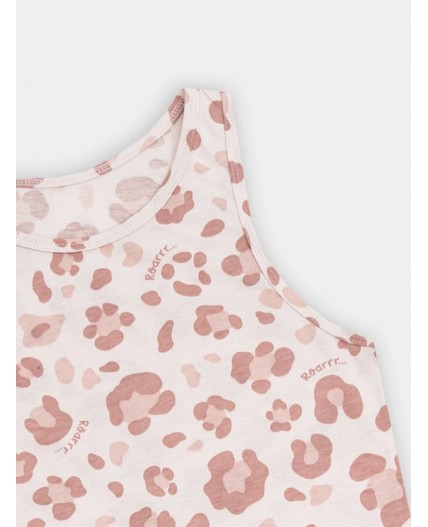 Комплект розовый леопард