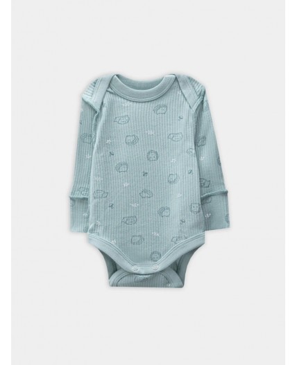 Боди ежики на мяте +пыльная бирюза