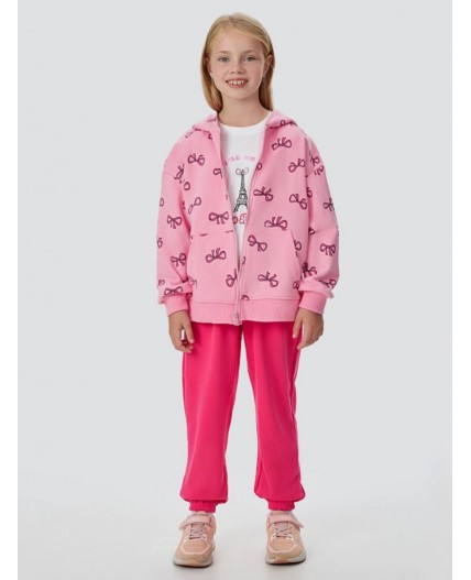 Комплект бантики на розовом +маджента +белый