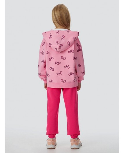 Комплект бантики на розовом +маджента +белый