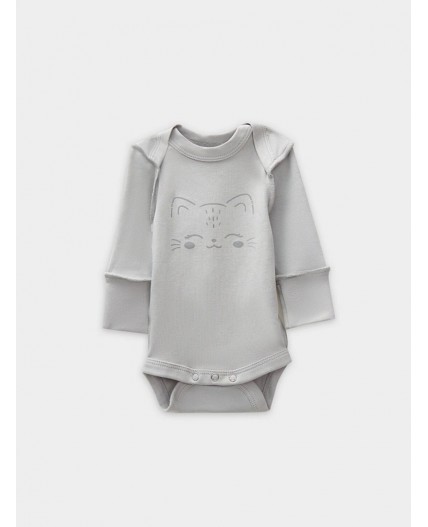 Боди котики на розовом +розово -корич. +серый