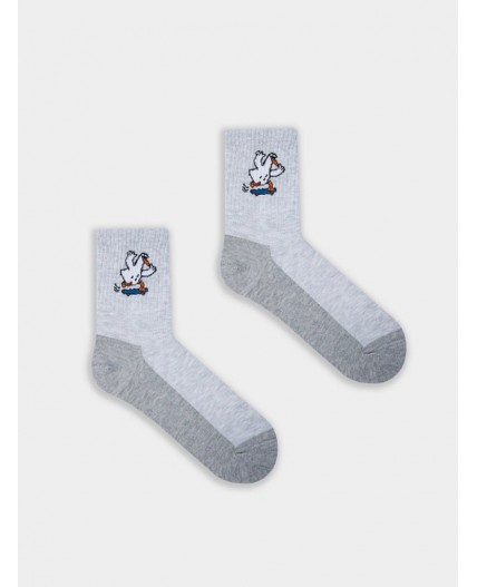 Носки св.серый меланж