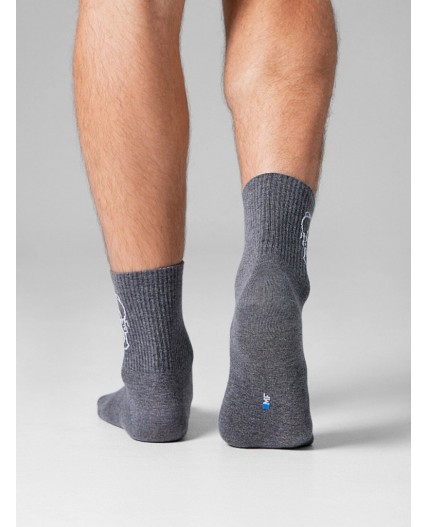Носки т.серый меланж