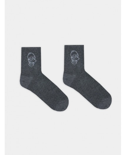 Носки т.серый меланж
