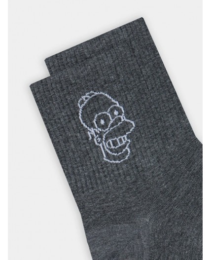 Носки т.серый меланж