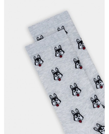 Носки св.серый меланж