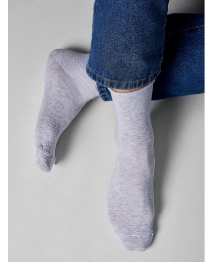 Носки св.серый меланж
