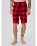 Шорты красная клетка на черном