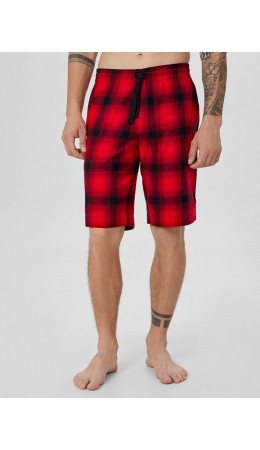 Шорты красная клетка на черном