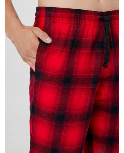 Шорты красная клетка на черном