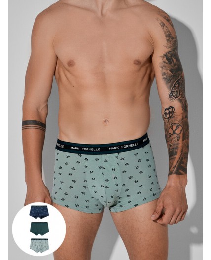Трусы топоры на зеленом льду +т.зеленый +узор на черном