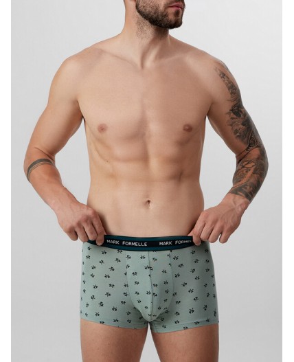 Трусы топоры на зеленом льду +т.зеленый +узор на черном