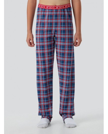 Комплект белый +красно -синяя клетка