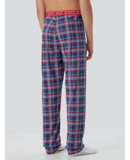 Комплект белый +красно -синяя клетка