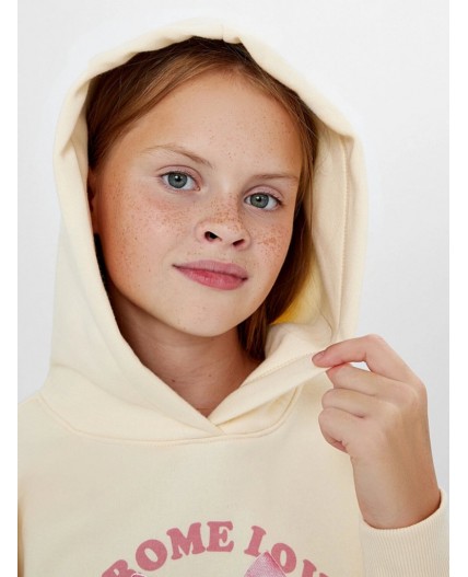 Худи айвори +печать