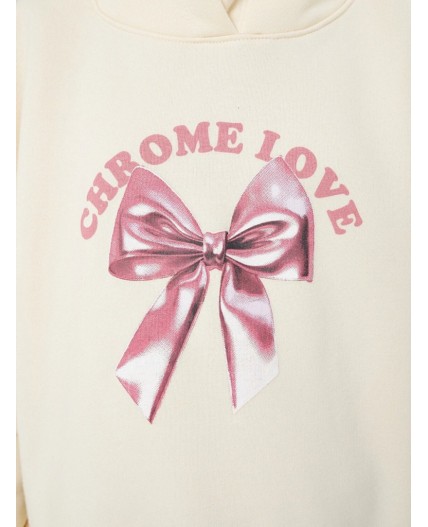 Худи айвори +печать