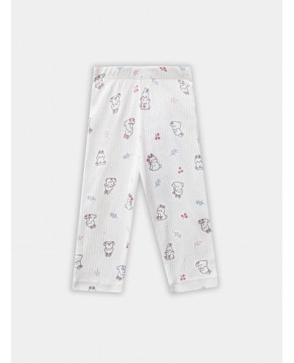 Ползунки зайчики на зв.белом +дымчатая роза