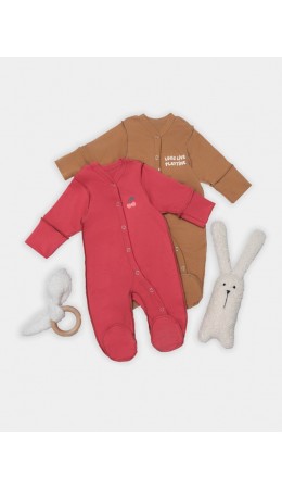 Комбинезон песочный +кисельный +печать