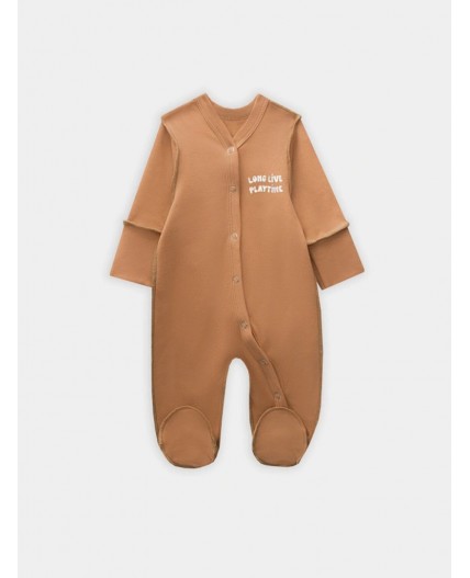 Комбинезон песочный +кисельный +печать