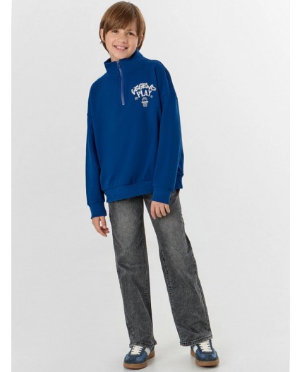 Толстовка сапфировый +печать