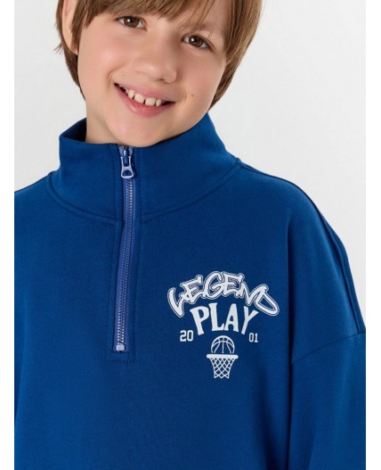 Толстовка сапфировый +печать